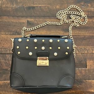 Express Pearl Studded Crossbody Bag